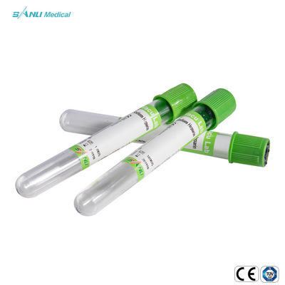 Wegwerfnatriumheparin-Plasma-Blut-Sammlungs-Rohr-grüne Spitze 13*100