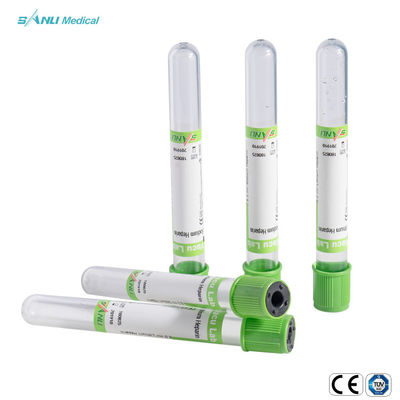 Wegwerfnatriumheparin-Plasma-Blut-Sammlungs-Rohr-grüne Spitze 13*100