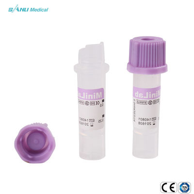 Mikro-EDTA K2 Kapillarblut-Sammlungs-Rohr-Lavendel-Gummikappe