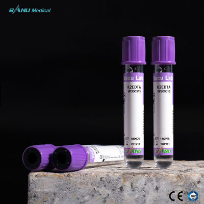 steriles EDTA 6ml 100pcs Tray Lavender Top Blood Tube Vollblut-Rohr