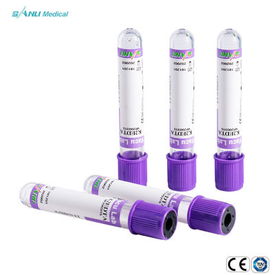 steriles EDTA 6ml 100pcs Tray Lavender Top Blood Tube Vollblut-Rohr