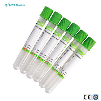 Blut-Sammlungs-Grün-beschichtete Spitzenheparin-Rohr spraygetrocknetes Lithium-Heparin