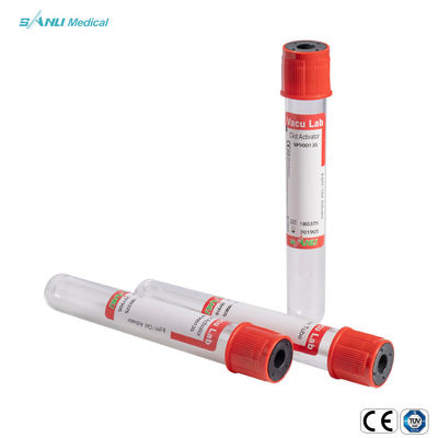 Rote Spitzen-Glassammlungs-Rohre des blut-3ml staubsaugen Klumpen-Aktivator-Rohr