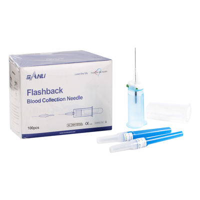 Rückblenden-Blut-Sammlungs-Nadeln staubsaugen 23G 3/4&quot; 0.6x19mm das Blau-Farbe
