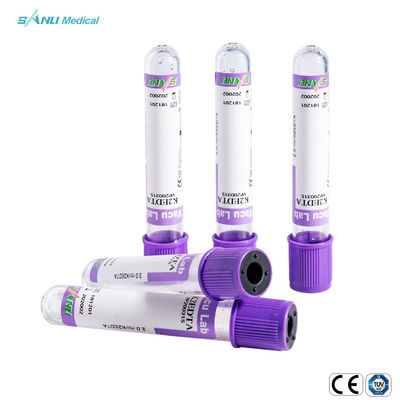 EDTA K2 Plastikblut-Sammlungs-Rohr-Lavendel-Spitze für Blut-Hämatologie-Bestimmung