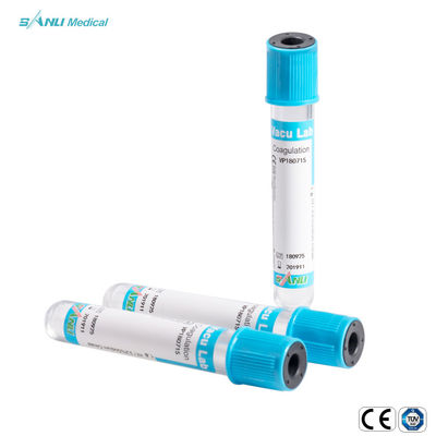 blauer Spitzender gerinnungs-1.8ml Natriumcitrat-Zusatz 13x75mm Rohr-des Glas-3,2%