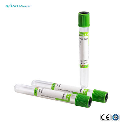 Glasgrün-Rohr des lithium-Heparin-2ml für Blut-abgehobenen Betrag