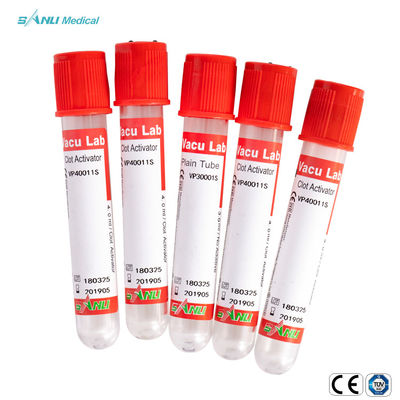 Einfaches rotes Spitzenblut-Rohr der serologische Test-Glasblut-Sammlungs-Rohr-13x75mm