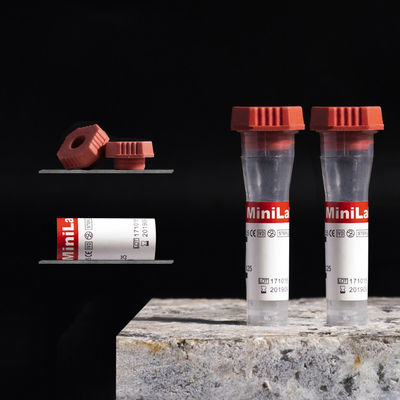 Klumpen-Aktivator-Kapillarblut-Sammlungs-Rohr-rote Gummikappe 8x45mm
