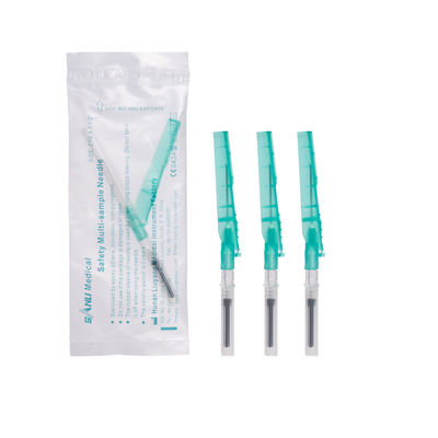 Blaue Sicherheits-Blut-Sammlungs-Nadel 21G 3/4 Zoll mit Rückblenden-Kammer