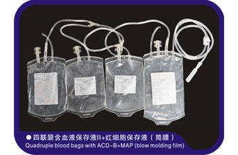 FILM CPD CPDA-1 der vierfachen medizinischen Blutbeutel-250-500ml Röhrenantigerinnungsmittel