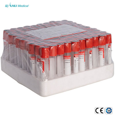 13x100mm IVD steriles rotes Vakuumblutprobe-Rohr-Cer genehmigt mit Klumpen-Aktivator