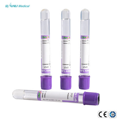 Blutprobe-Vakuumröhren ISO9001 2ml medizinisches EDTA mit Lavendel-Spitze
