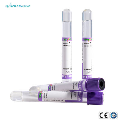 Blutprobe-Vakuumröhren ISO9001 2ml medizinisches EDTA mit Lavendel-Spitze