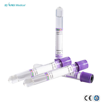 Blutprobe-Vakuumröhren ISO9001 2ml medizinisches EDTA mit Lavendel-Spitze