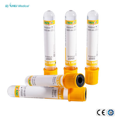 Vakuum-Blut-Sammlungs-Rohr Wegwerf-5-9ml des Gel-Klumpen-additives SSGT Glas-